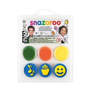 Farby + Pieczątki do twarzy Snazarro Urodzinowe, 3 x 2ml